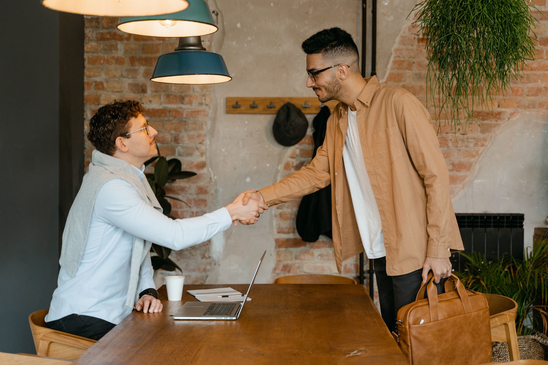 local entrepreneur meeting clients small town